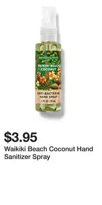 Bath & Body Works Waikiki Beach Coconut Hand Sanitizer Spray offer