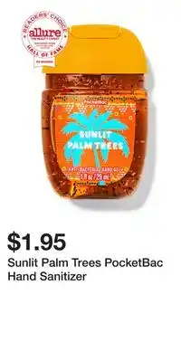 Bath & Body Works Sunlit Palm Trees PocketBac Hand Sanitizer offer