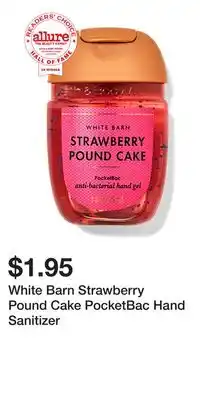 Bath & Body Works White Barn Strawberry Pound Cake PocketBac Hand Sanitizer offer