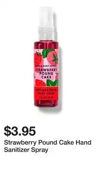 Bath & Body Works Strawberry Pound Cake Hand Sanitizer Spray offer