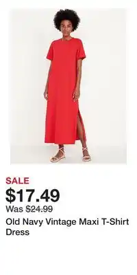 Old Navy Old Navy Vintage Maxi T-Shirt Dress offer