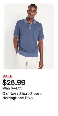 Old Navy Old Navy Short-Sleeve Herringbone Polo offer