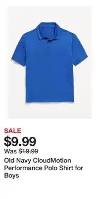 Old Navy Old Navy CloudMotion Performance Polo Shirt for Boys offer