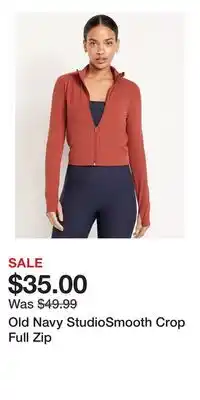 Old Navy Old Navy StudioSmooth Crop Full Zip offer