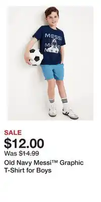 Old Navy Old Navy Messi Graphic T-Shirt for Boys offer