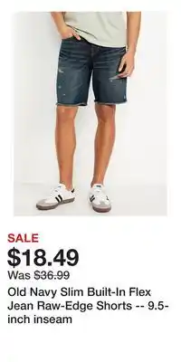 Old Navy Old Navy Slim Built-In Flex Jean Raw-Edge Shorts -- 9.5-inch inseam offer