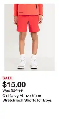 Old Navy Old Navy Above Knee StretchTech Shorts for Boys offer