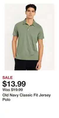 Old Navy Old Navy Classic Fit Jersey Polo offer