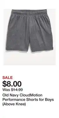 Old Navy Old Navy CloudMotion Performance Shorts for Boys (Above Knee) offer