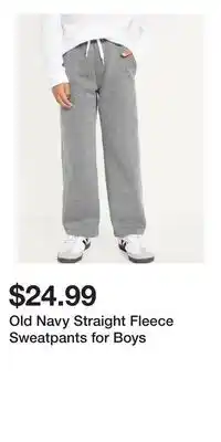 Old Navy Old Navy Straight Fleece Sweatpants for Boys offer