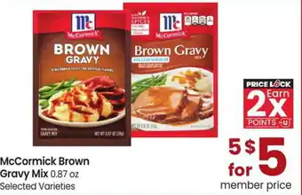 Albertsons Mccormick brown gravy mix offer