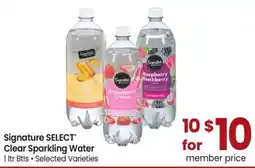 Albertsons Signature select clear sparkling water offer