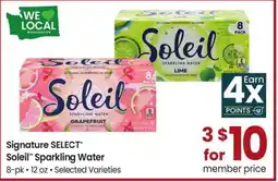 Albertsons Signature select soleil sparkling water offer