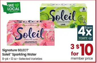 Albertsons Signature select soleil sparkling water offer