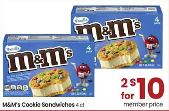 Albertsons M&M's Cookie Sandwiches offer