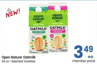 Albertsons Open Nature' Oatmilk offer