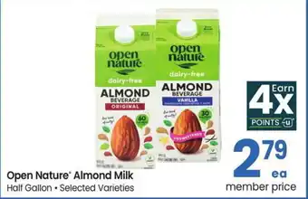 Albertsons Open Nature Almond Milk offer