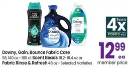 Albertsons Downy, Gain, Bounce Fabric Care scent beads or fabric rinse & refresh offer