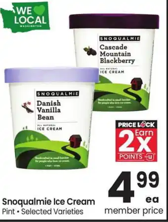 Albertsons Snoqualmie Ice Cream offer