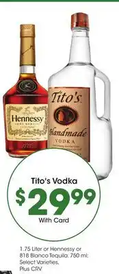 Ralphs Tito's Vodka offer