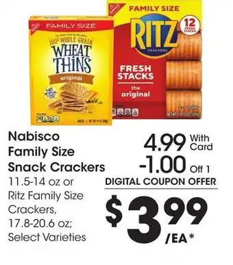 Ralphs Nabisco Family Size Snack Crackers offer