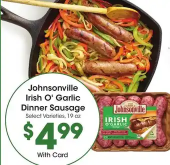 Ralphs Johnsonville Irish O' Garlic Dinner Sausage offer