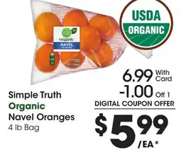 Ralphs Simple Truth Navel Oranges offer