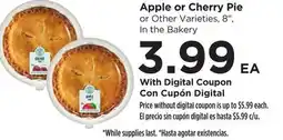 Food 4 Less Apple or Cherry Pie offer