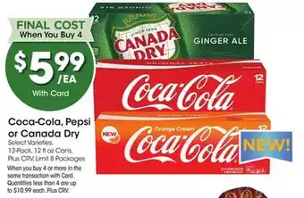 Ralphs Coca-Cola, Pepsi or Canada Dry offer