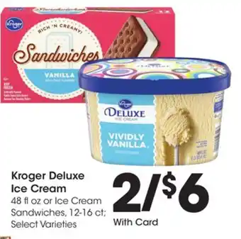 Ralphs Kroger Deluxe Ice Cream offer