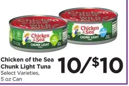 Food 4 Less Chicken of the Sea Chunk Light Tuna offer