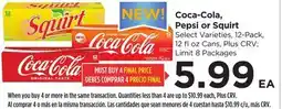 Food 4 Less Coca-Cola, Pepsi or Squirt offer