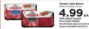 Food 4 Less Farmer John Bacon offer