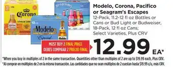 Food 4 Less Modelo, Corona, Pacifico or Seagram's Escapes offer