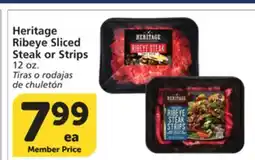 Albertsons Heritage Ribeye Sliced Steak or Strips offer