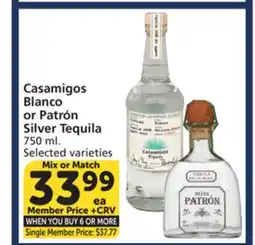 Albertsons Casamigos Blanco or Patrón Silver Tequila offer