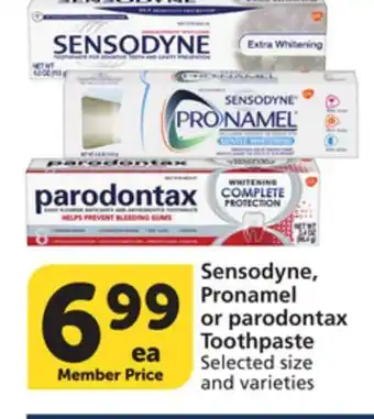 Albertsons Sensodyne, Pronamel or parodontax Toothpaste offer