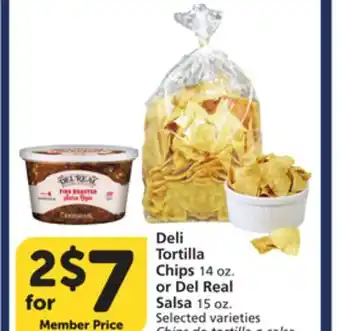 Albertsons Deli Tortilla Chips 14 oz. or Del Real Salsa 15 oz offer