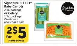 Albertsons Signature SELECT Baby Carrots 2 lb. package or Celery 1 lb. package offer