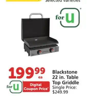 Albertsons Blackstone 22 in. Table Top Griddle offer