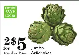 Pavilions Jumbo Artichokes offer