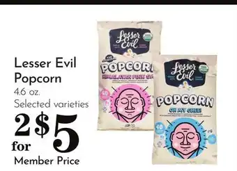 Pavilions Lesser Evil Popcorn offer