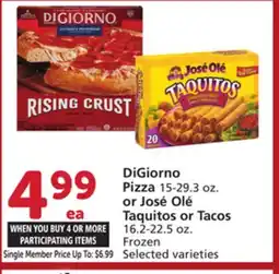 Albertsons DiGiorno Pizza 15-29.3 oz. or José Olé Taquitos or Tacos 16.2-22.5 oz offer