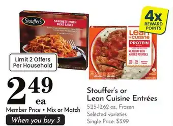 Pavilions Stouffer's or Lean Cuisine Entrées offer