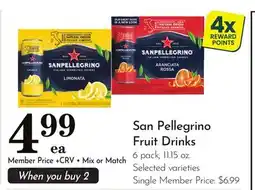 Pavilions San Pellegrino Fruit Drinks offer