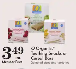 Pavilions O Organics Teething Snacks or Cereal Bars offer