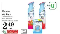 Pavilions Febreze Air Care offer