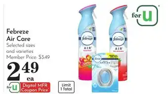 Pavilions Febreze Air Care offer