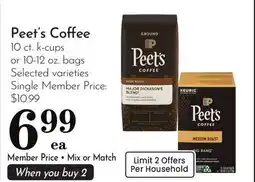 Pavilions Peet's Coffee offer