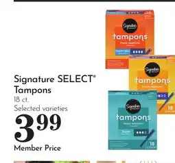 Pavilions Signature SELECT Tampons offer